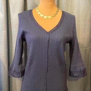 NWT navy tunic Kanyin 3/4 sleeve Size M **free shipping**